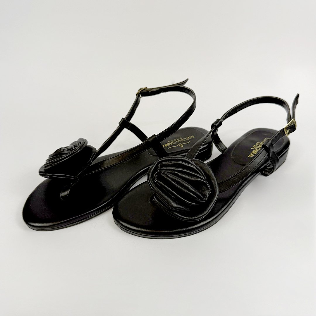 Sandália Flor - Preta